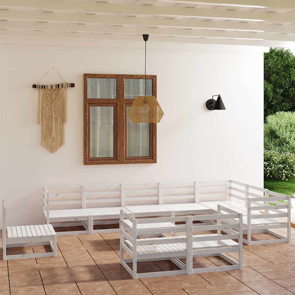 vidaXL 11-delige Loungeset massief grenenhout