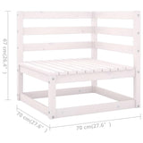 vidaXL 11-delige Loungeset massief grenenhout