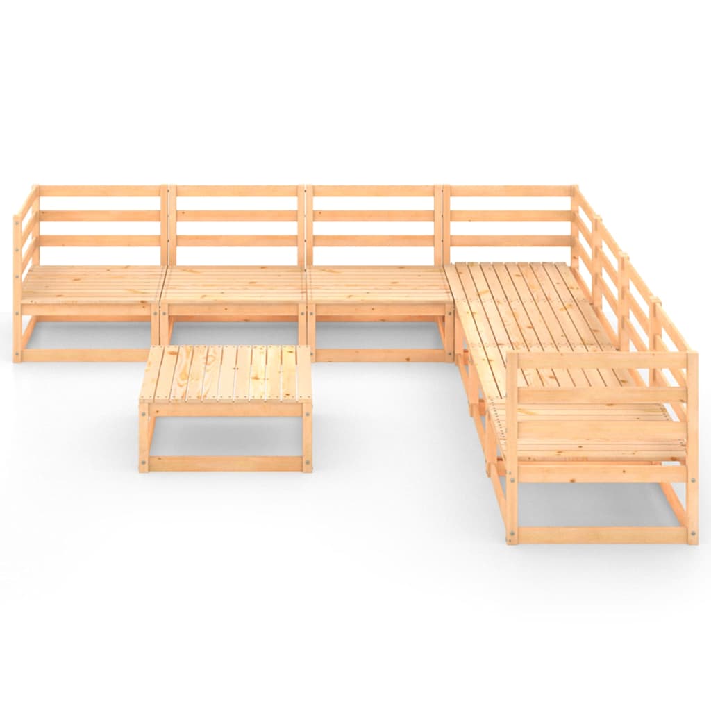 vidaXL 8-delige Loungeset massief grenenhout
