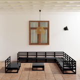 vidaXL 12-Piece Lounge Set Solid Pine Honey Brown