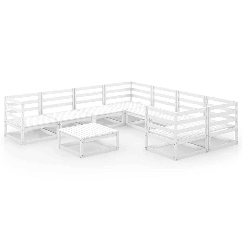 vidaXL 9-piece Lounge Set Solid Pine Wood