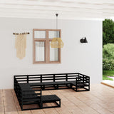 vidaXL 11-Piece Solid Pine Wood Lounge Set
