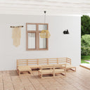 vidaXL Salon de jardin 9 pcs Bois de pin massif