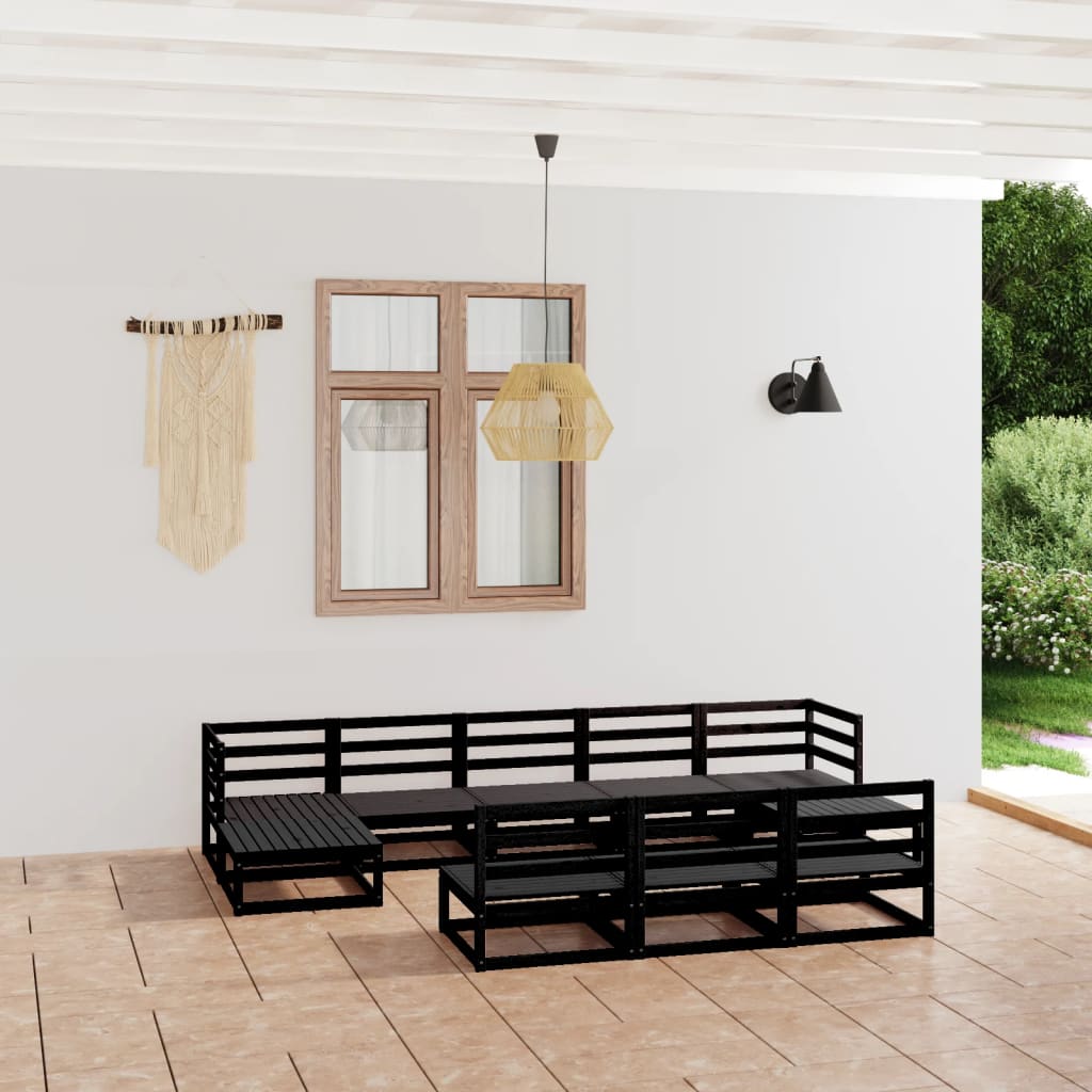 vidaXL 10-delige Loungeset massief grenenhout