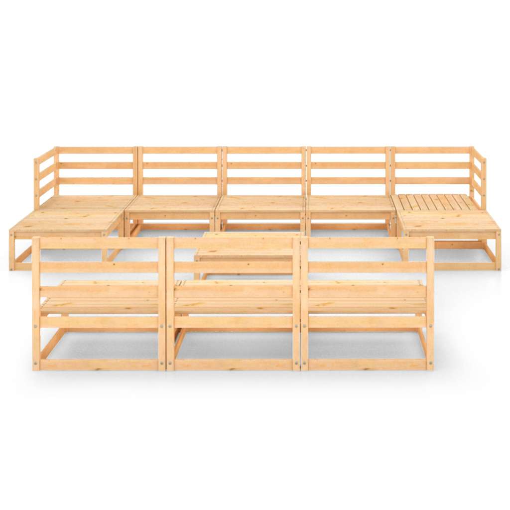 vidaXL 11-Piece Lounge Set Solid Pinewood