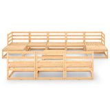 vidaXL 11-Piece Lounge Set Solid Pinewood