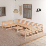 vidaXL 10-delige Loungeset massief grenenhout
