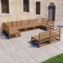vidaXL 9-delige Loungeset massief grenenhout