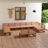 vidaXL 12-piece Solid Pinewood Lounge Set