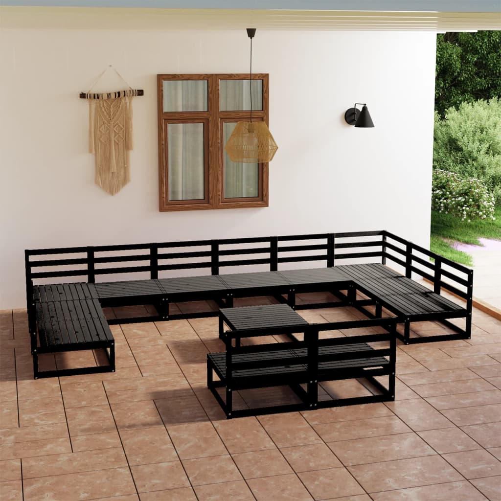 vidaXL 13-delige Loungeset massief grenenhout
