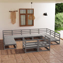 vidaXL 11-delige Loungeset massief vert