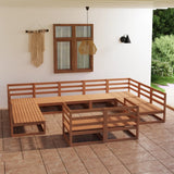 vidaXL 11-Piece Solid Pine Wood Lounge Set