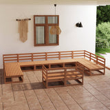 vidaXL 12-piece Solid Pinewood Lounge Set