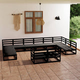 vidaXL 12-piece Solid Pinewood Lounge Set