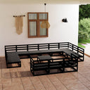 vidaXL 14-delige Loungeset massief grenenhout
