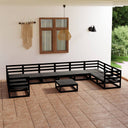 vidaXL 11-delige Loungeset massief vert