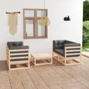 vidaXL 5-delige Loungeset massief grenenhout