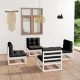 vidaXL 4-Piece Solid Pine Wood Lounge Set