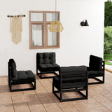 vidaXL 4-Piece Solid Pine Wood Lounge Set