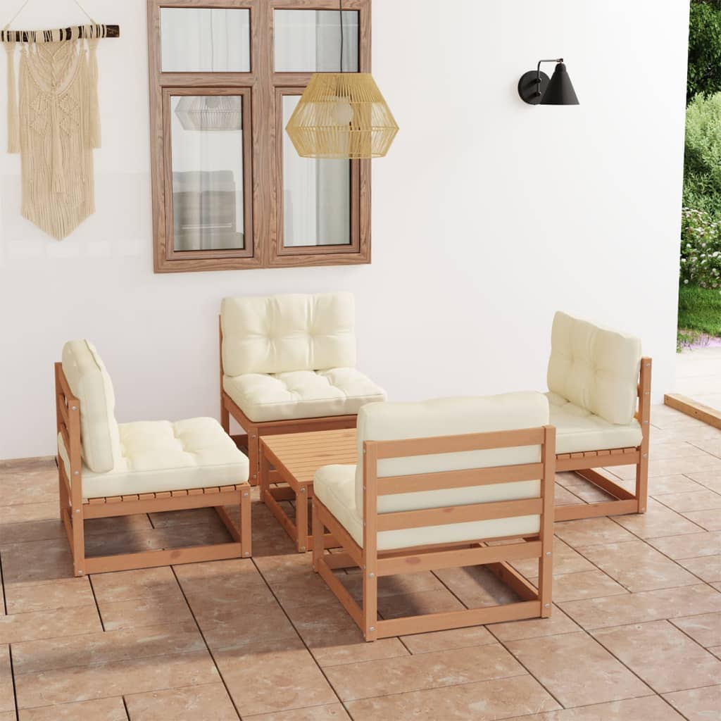3075264 vidaXL 5- delige Tuin Lounge Set Massief Hout Grenen