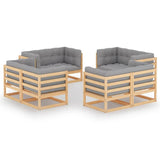 vidaXL 8-Piece Lounge Set Solid Pine Wood