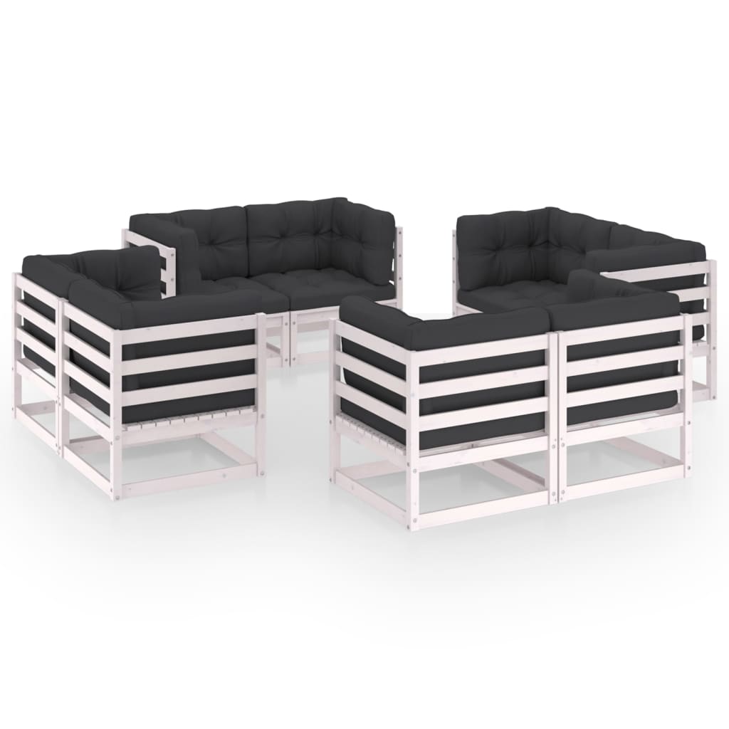 vidaXL 8-Piece Lounge Set Solid Pine Wood