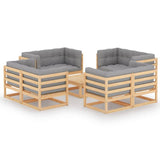 vidaXL 9-piece Lounge Set Solid Pine Wood