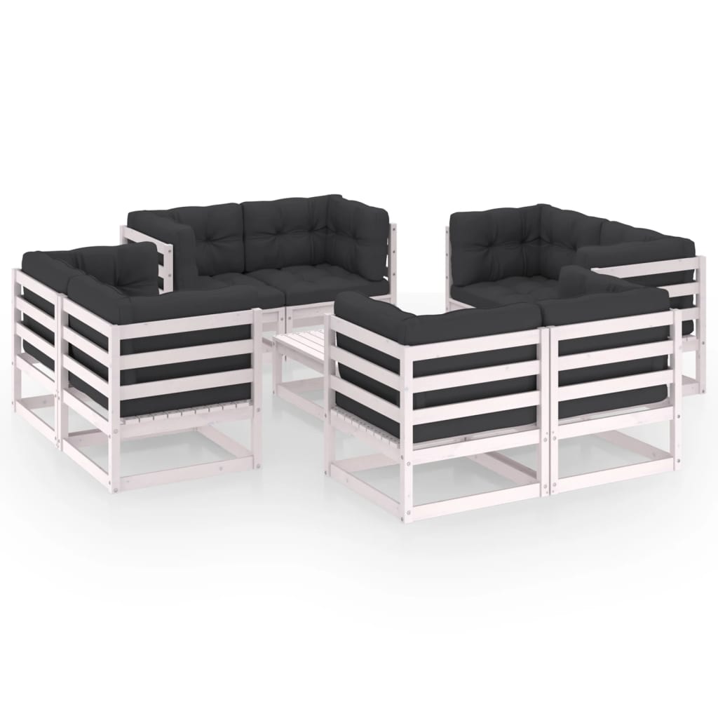 vidaXL 9-piece Lounge Set Solid Pine Wood