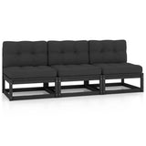 vidaXL 3-Seater Garden Bench Solid Pinewood