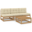 vidaXL 4-delige Loungeset massief grenenhout