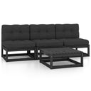 vidaXL 4-delige Loungeset massief grenenhout
