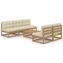 vidaXL 6-delige Loungeset massief grenenhout