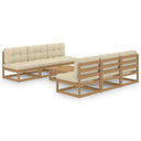 vidaXL 7-delige Loungeset massief grenenhout