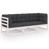 vidaXL 3-Seater Garden Bench Solid Pinewood