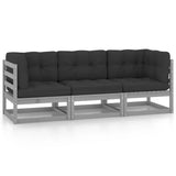 vidaXL 3-Seater Garden Bench Solid Pinewood