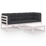 vidaXL 4-Piece Solid Pine Wood Lounge Set
