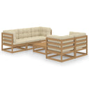 vidaXL 6-delige Loungeset massief grenenhout