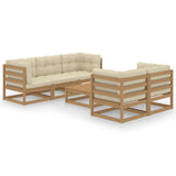 vidaXL 6-delige Loungeset massief grenenhout