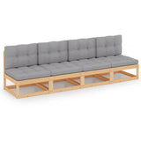 vidaXL 4-Seater Garden Bench Solid Pine Wood