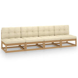vidaXL 4-Seater Garden Bench Solid Pine Wood