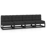 vidaXL 4-Seater Garden Bench Solid Pine Wood