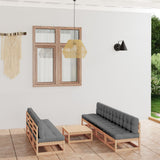 vidaXL 8-Piece Lounge Set Solid Pine Wood