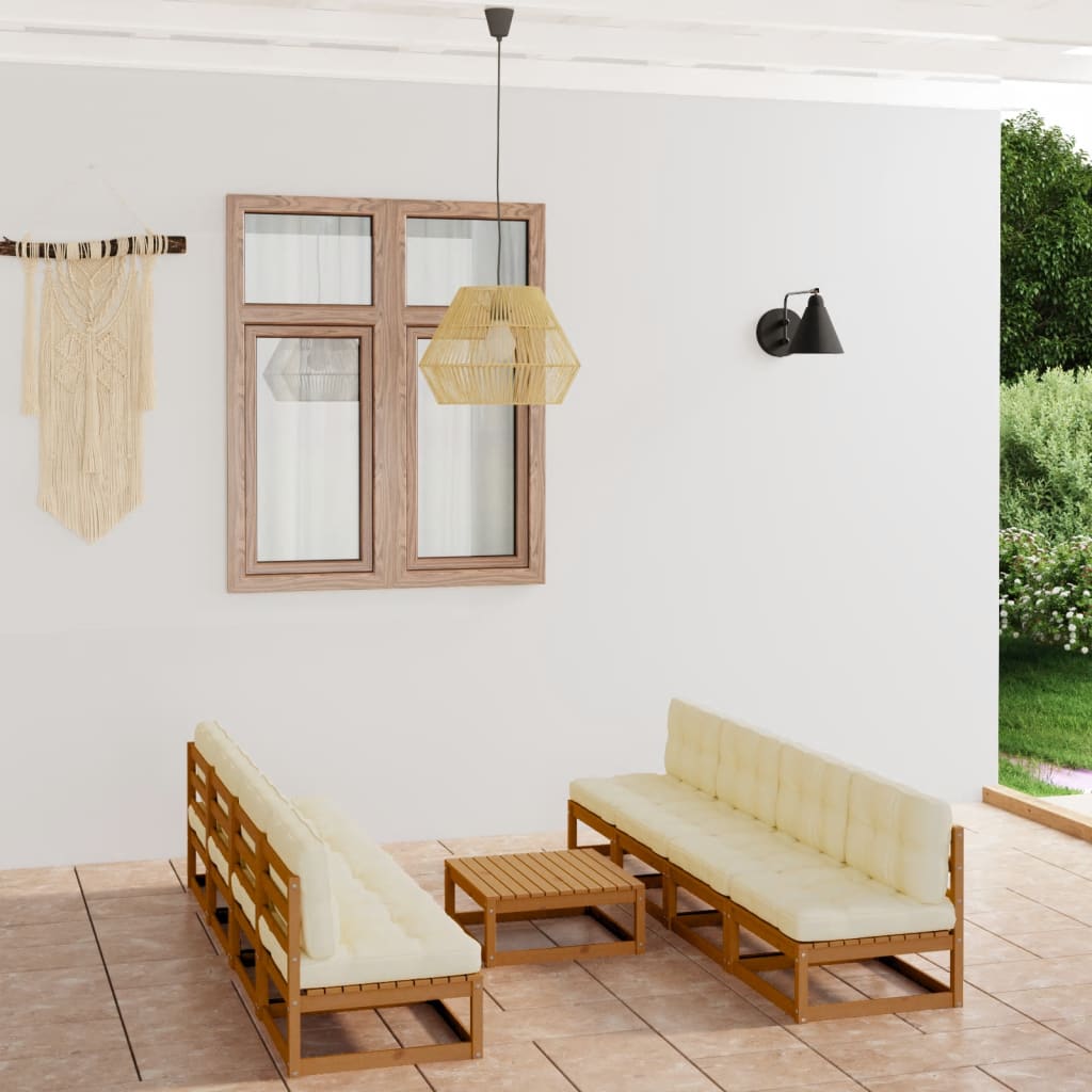 vidaXL 9-piece Lounge Set Solid Pine Wood