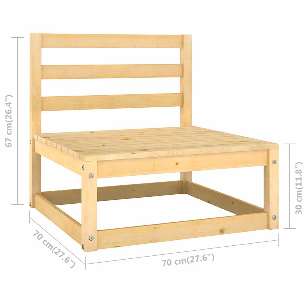 vidaXL 6-delige Loungeset massief grenenhout