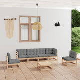 vidaXL 7-Piece Lounge Set Solid Pinewood Honey Brown