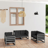 vidaXL 6-Piece Lounge Set Solid Pine Wood