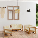 vidaXL 6-delige Loungeset massief grenenhout