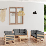 vidaXL 7-delige Loungeset massief grenenhout