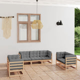 vidaXL 7-Piece Lounge Set Solid Pine Wood