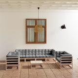 vidaXL 9-piece Lounge Set Solid Pine Wood